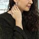 Faith & Brown Sterling Silver Stardust Oval Creole Earrings - 971417