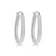 Faith & Brown Sterling Silver Stardust Oval Creole Earrings - 971417