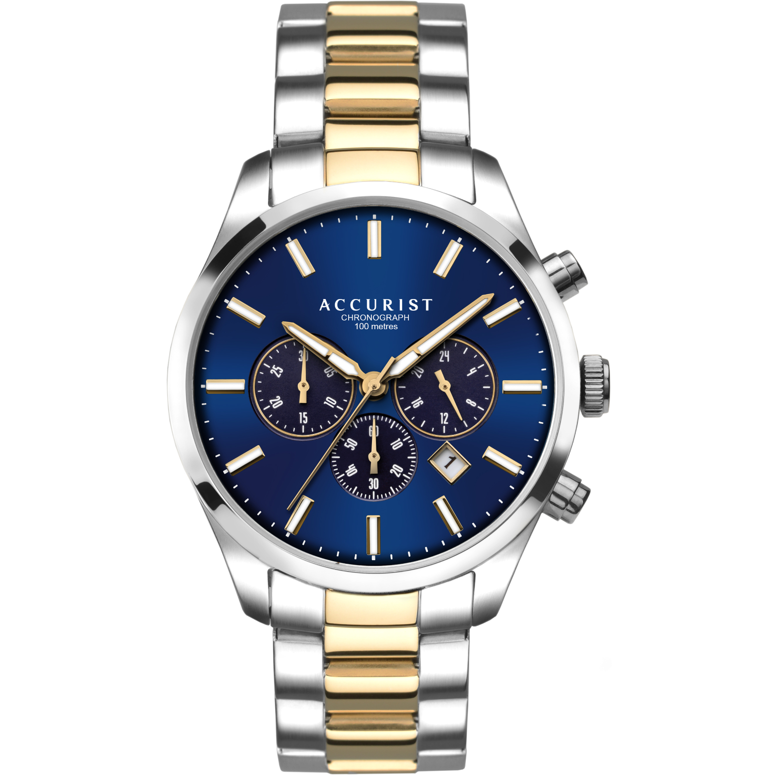 Accurist stainless steel gents watch best sale