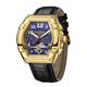 Swan & Edgar Ltd Ed Excavtor Automatic Watch with Genuine Leather Strap - Navy