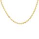 Faith & Brown Italian Crafted Radiant Oval Necklace 18" - Sterling Silver or Gold Plated - Gold Plated