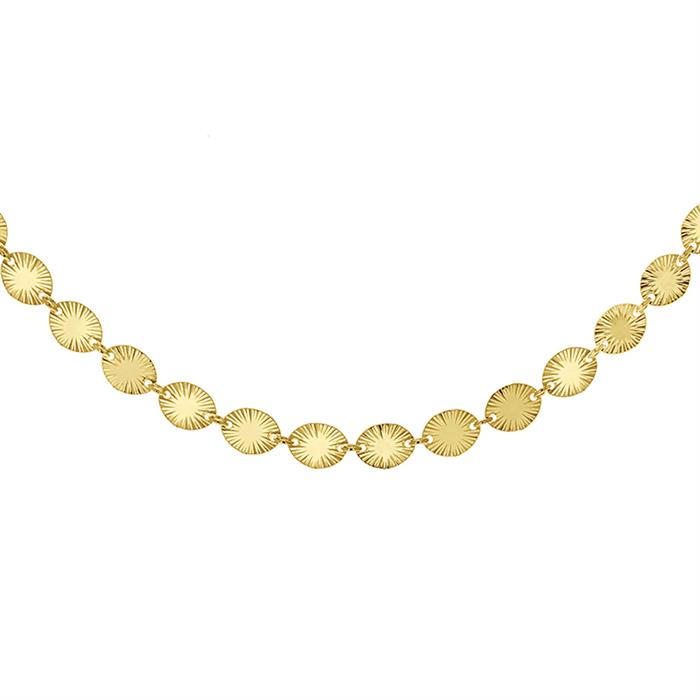 Faith & Brown Italian Crafted Radiant Oval Necklace 18" - Sterling Silver or Gold Plated - 977804