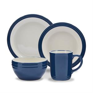 Barbary & Oak 16pc Ceramic Stoneware Dinner Set – Blue - 981025