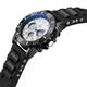 Samuel Joseph Ltd Ed Sports Multi Functional Watch with Silicone Strap - Black