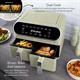 989868 - Swan Retro Dual Basket Air Fryer with Swan Cyclone Technology, LED Display and 8 Pre-Set Functions 8L - 1