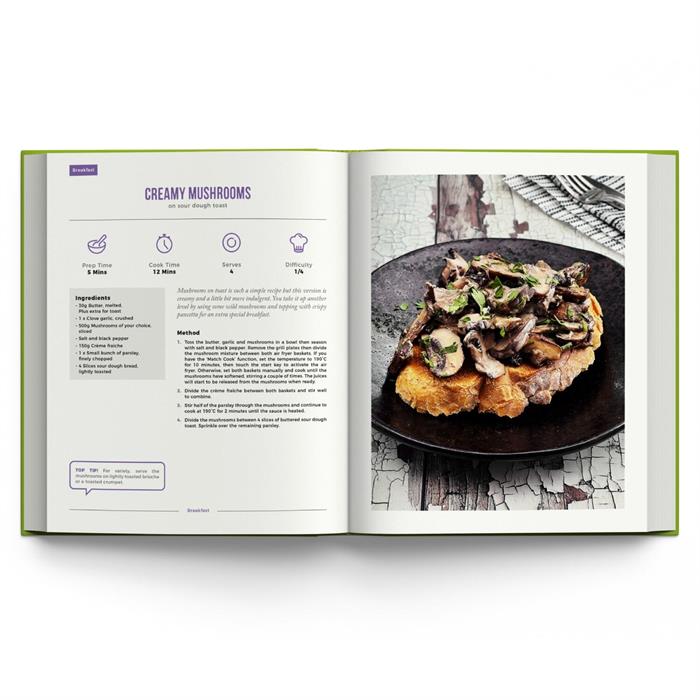 Tower Dual Basket Air Fryer Recipe Book - A5 Hardcover, 250 Pages,150+ Unique Recipes, Tips, Tricks & Step-by-Step Instructions - 997083