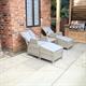 WENTWORTH 5pc Deluxe Gas Reclining Chair Set : 2 Gas Operated Recliners 1 x Coffee Table + 2 Stools - 997655
